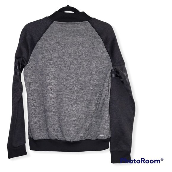 🌼HP🌼 Adidas Women's ClimaWarm Full Zip Heather Gray/Black Fleece Jacket - M - Picture 2 of 11